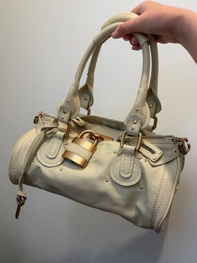 ❗️SOLD❗️Cream Chloe Paddington with Lock and Key